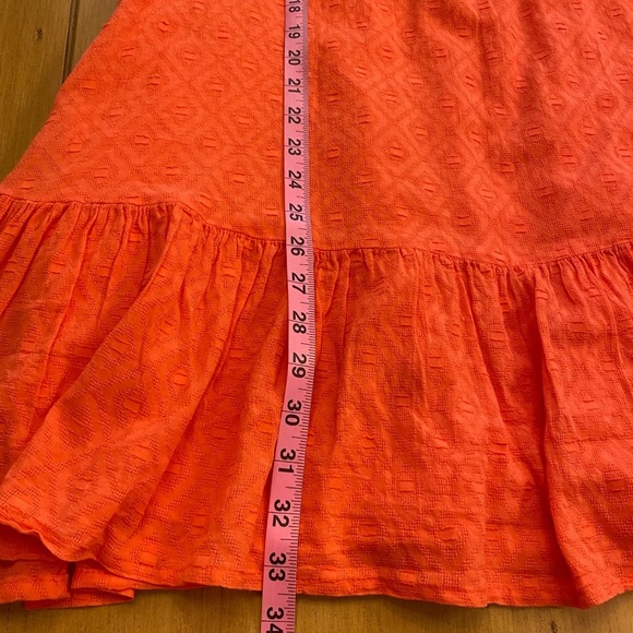 Anthropologie Orange Sleeveless Mini Dress New without tag size XS cotton pocket - Picture 4 of 12